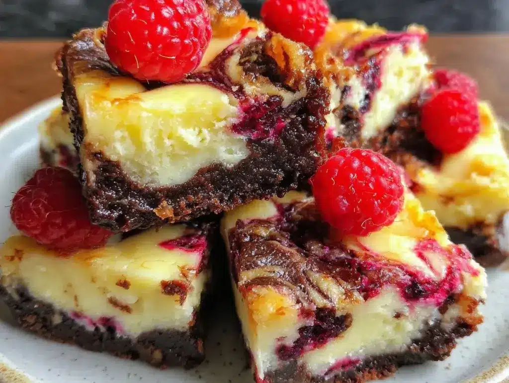 Raspberry Swirl Cheesecake Brownies - featured image