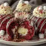 red velvet hot chocolate bombs - featured image