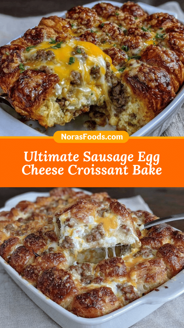 sausage egg and cheese croissant bake recipe