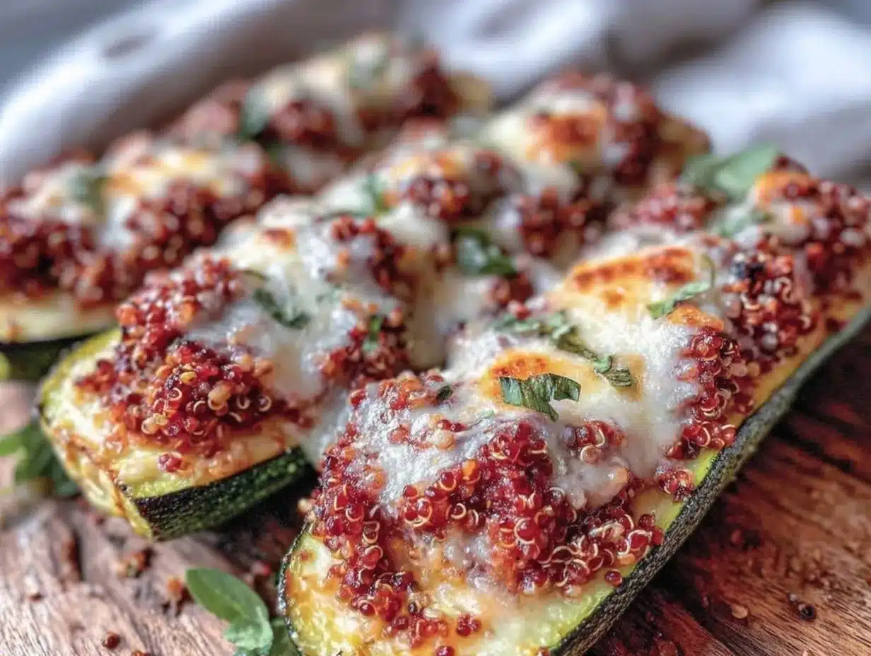 savory cheesy stuffed zucchini boats preparation steps