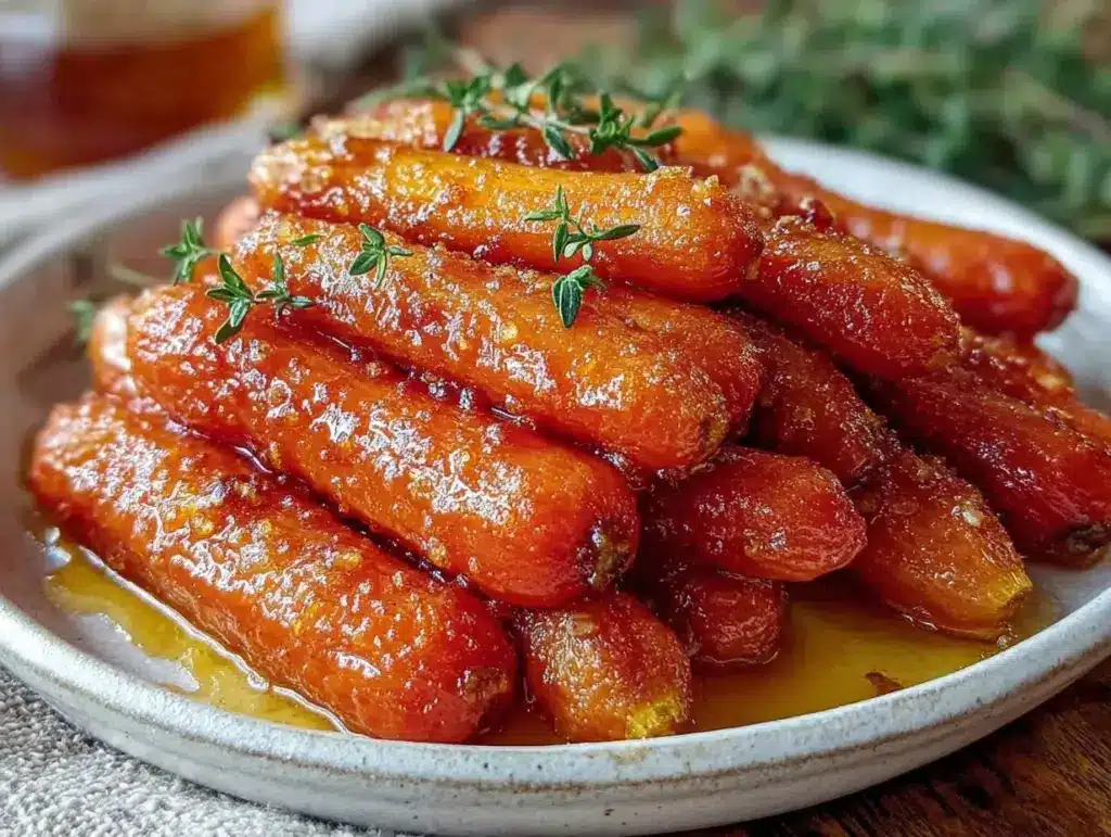 savory honey carrots - featured image