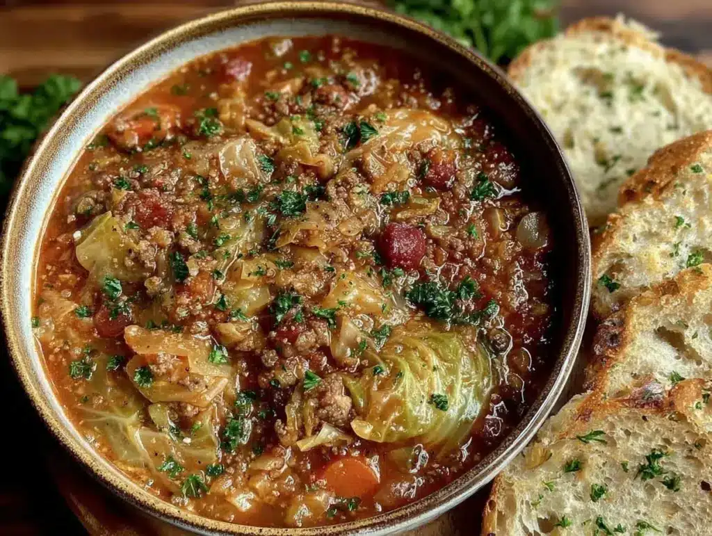 unstuffed cabbage roll soup - featured image