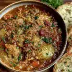 unstuffed cabbage roll soup - featured image