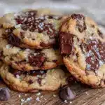 chewy vegan chocolate chip cookies - featured image