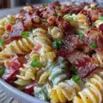 creamy bacon ranch pasta salad - featured image