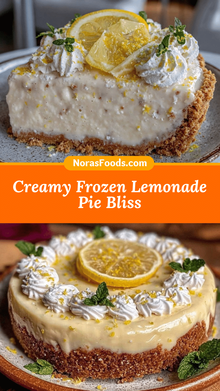 creamy frozen lemonade pie recipe