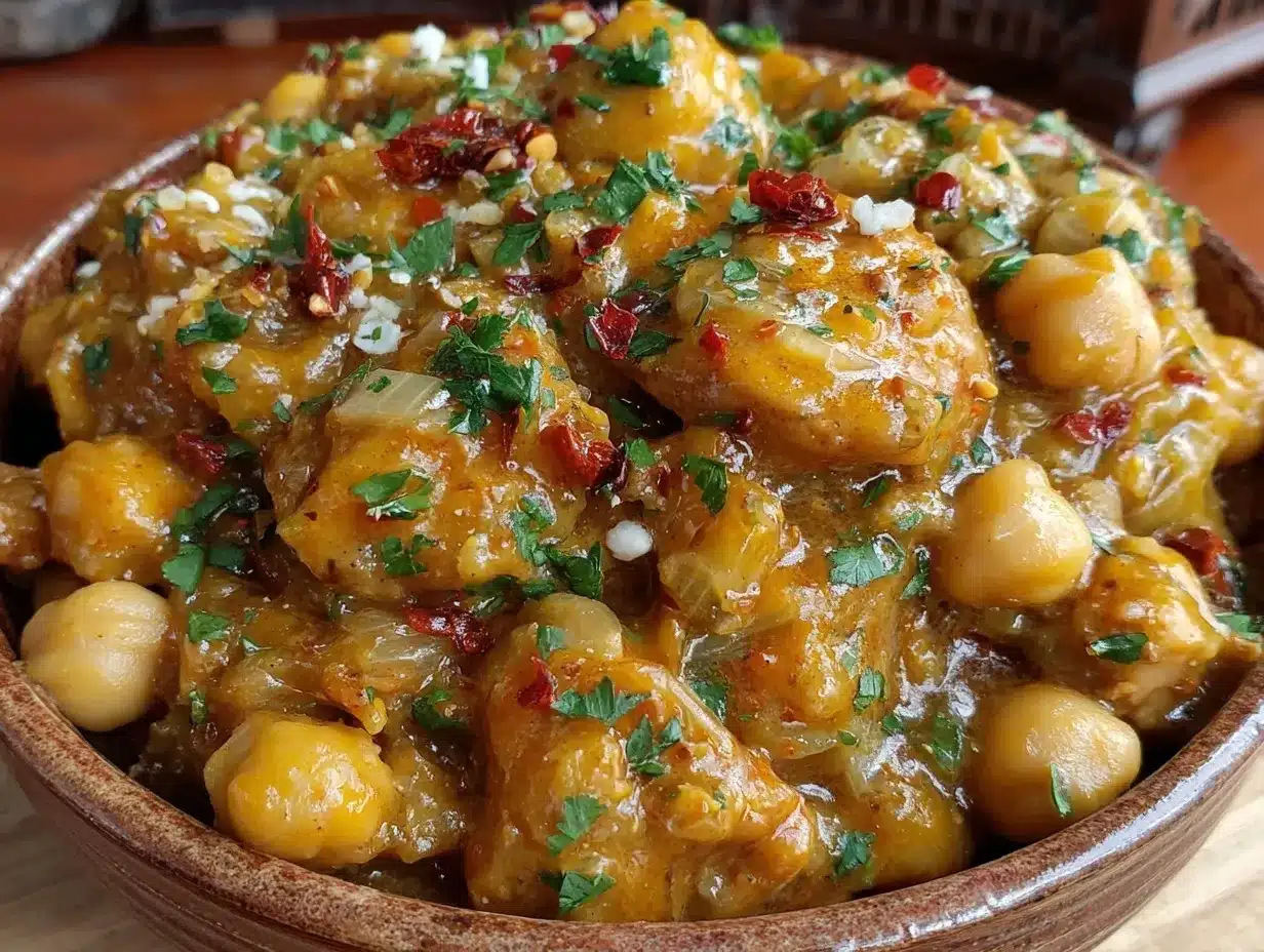 creamy vegan butter chicken with chickpeas preparation steps