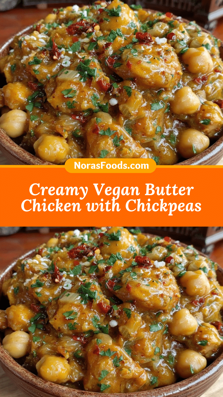 creamy vegan butter chicken with chickpeas recipe