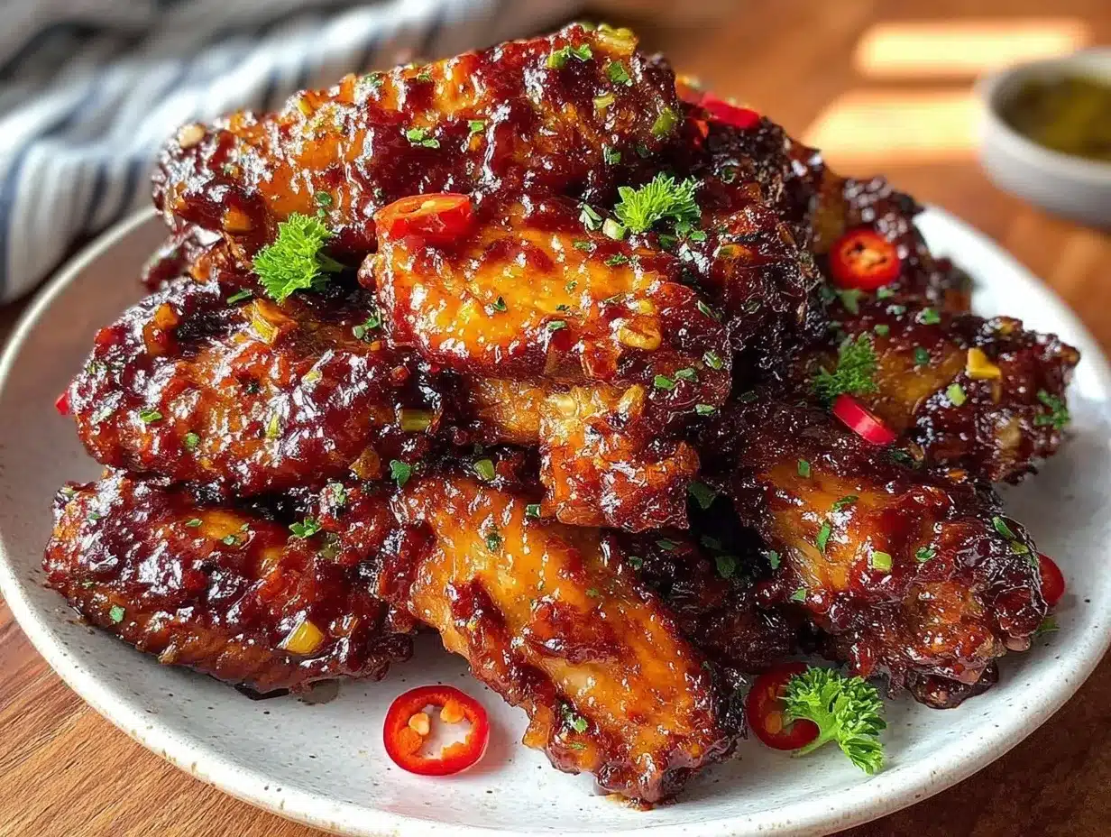 crispy air fryer bbq chicken wings preparation steps