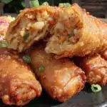 crispy air fryer egg rolls - featured image
