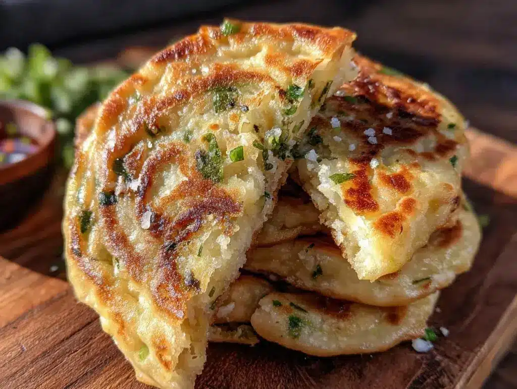 crispy chinese scallion pancakes - featured image