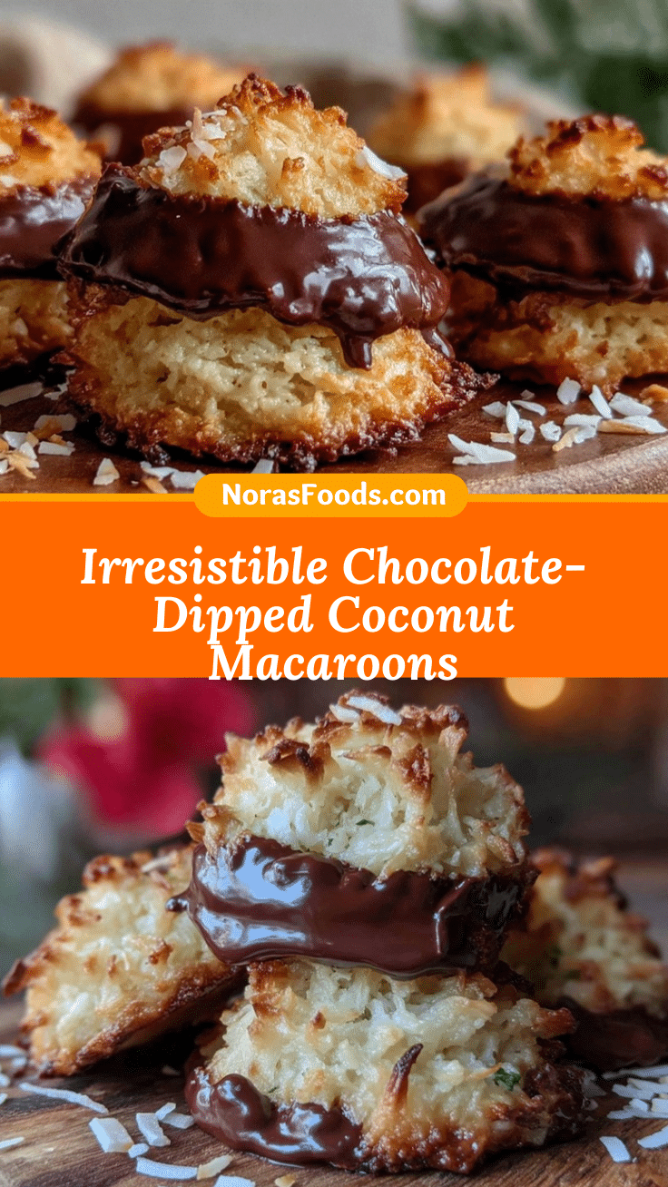 crispy coconut macaroons dipped in chocolate recipe