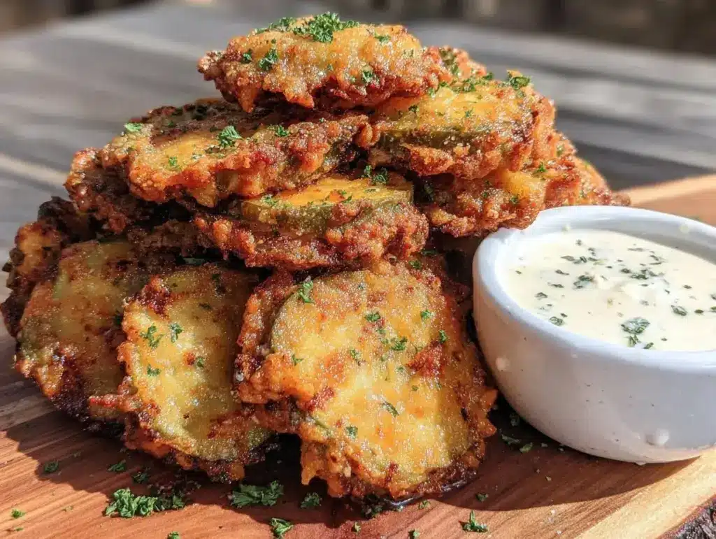 crispy fried pickles - featured image