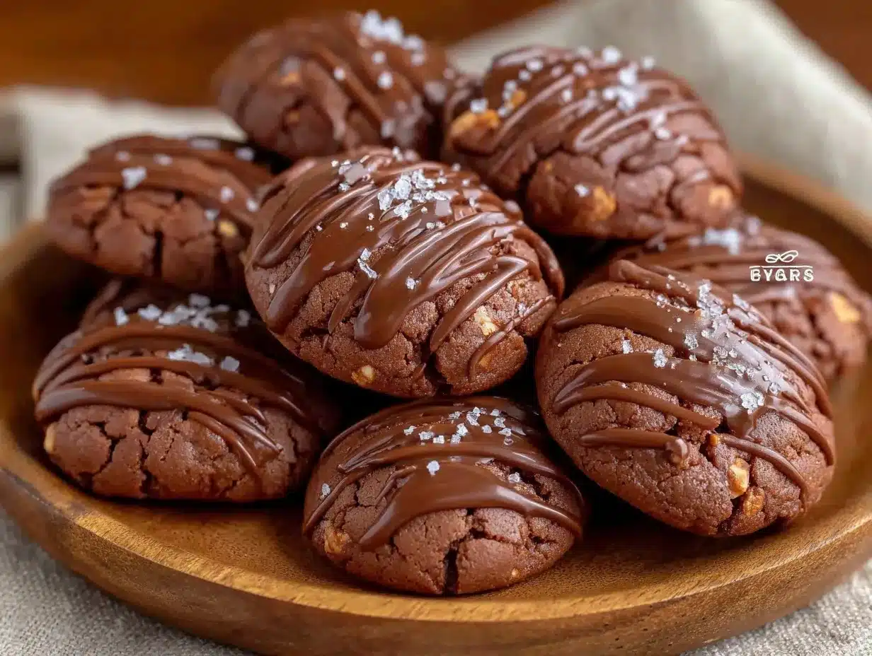 crispy malted chocolate Easter egg cookies preparation steps