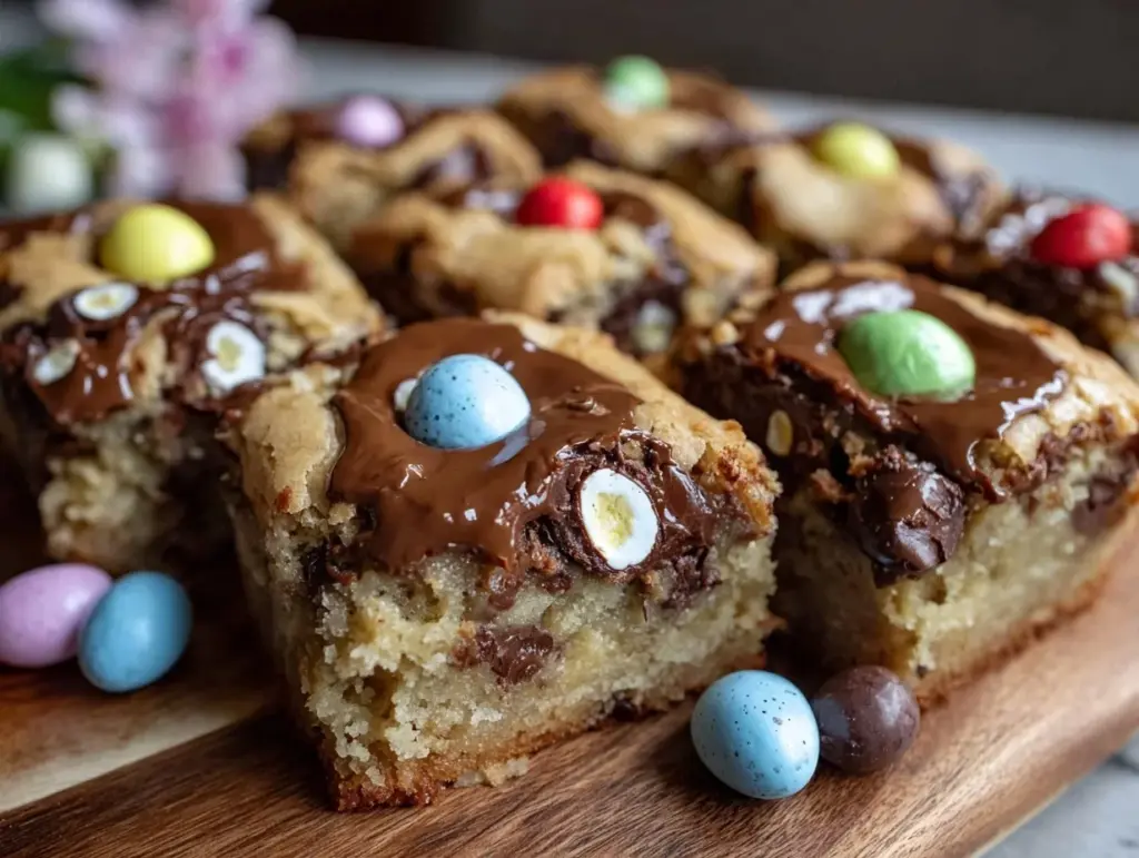 crispy mini egg blondies - featured image