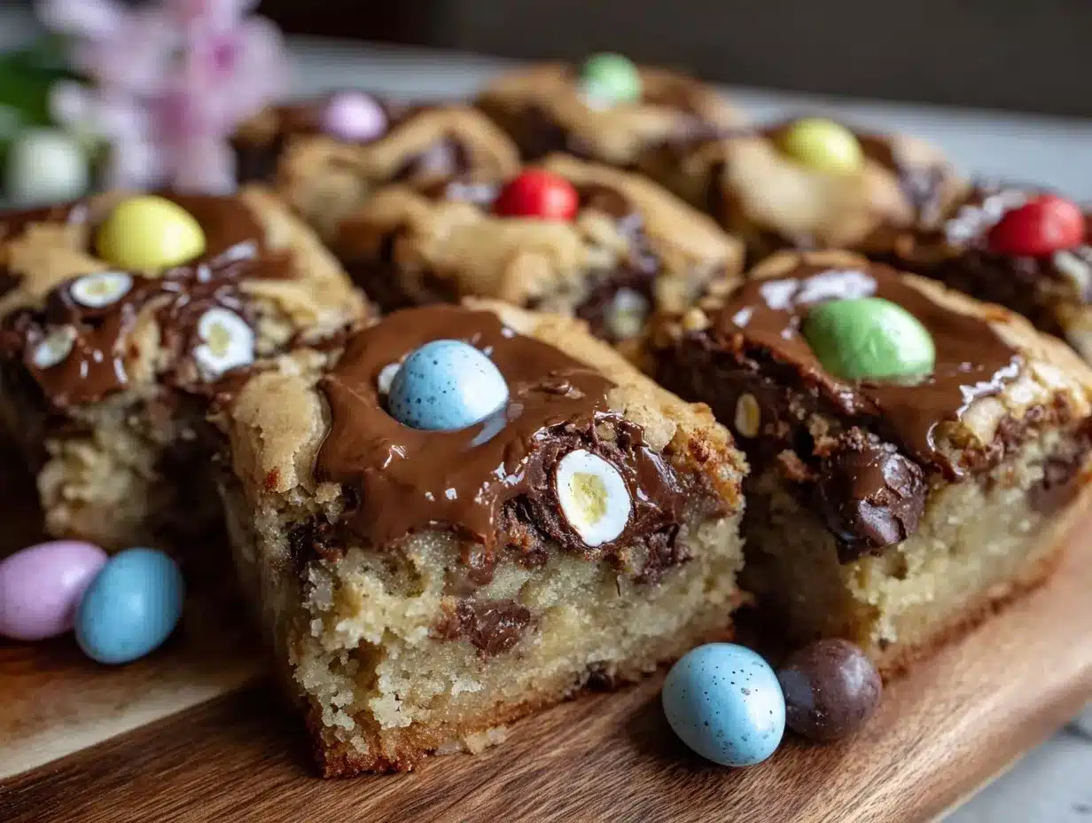 crispy mini egg blondies preparation steps