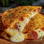 crispy pizza quesadillas - featured image