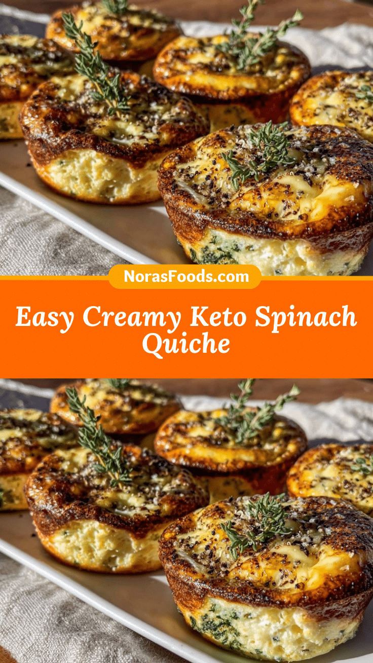 easy creamy crustless spinach quiche recipe