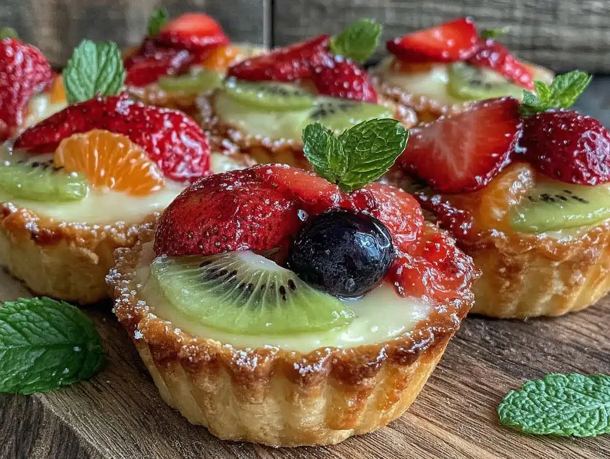 easy creamy mini fruit tarts preparation steps