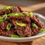 easy crispy mongolian beef - featured image