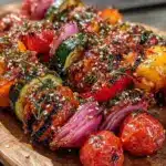 easy grilled vegetable skewers - featured image