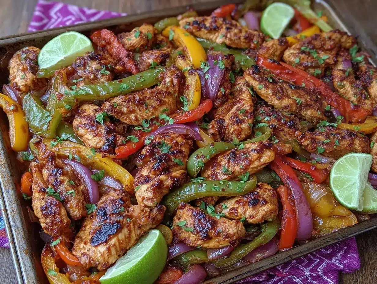 easy sheet pan fajitas preparation steps