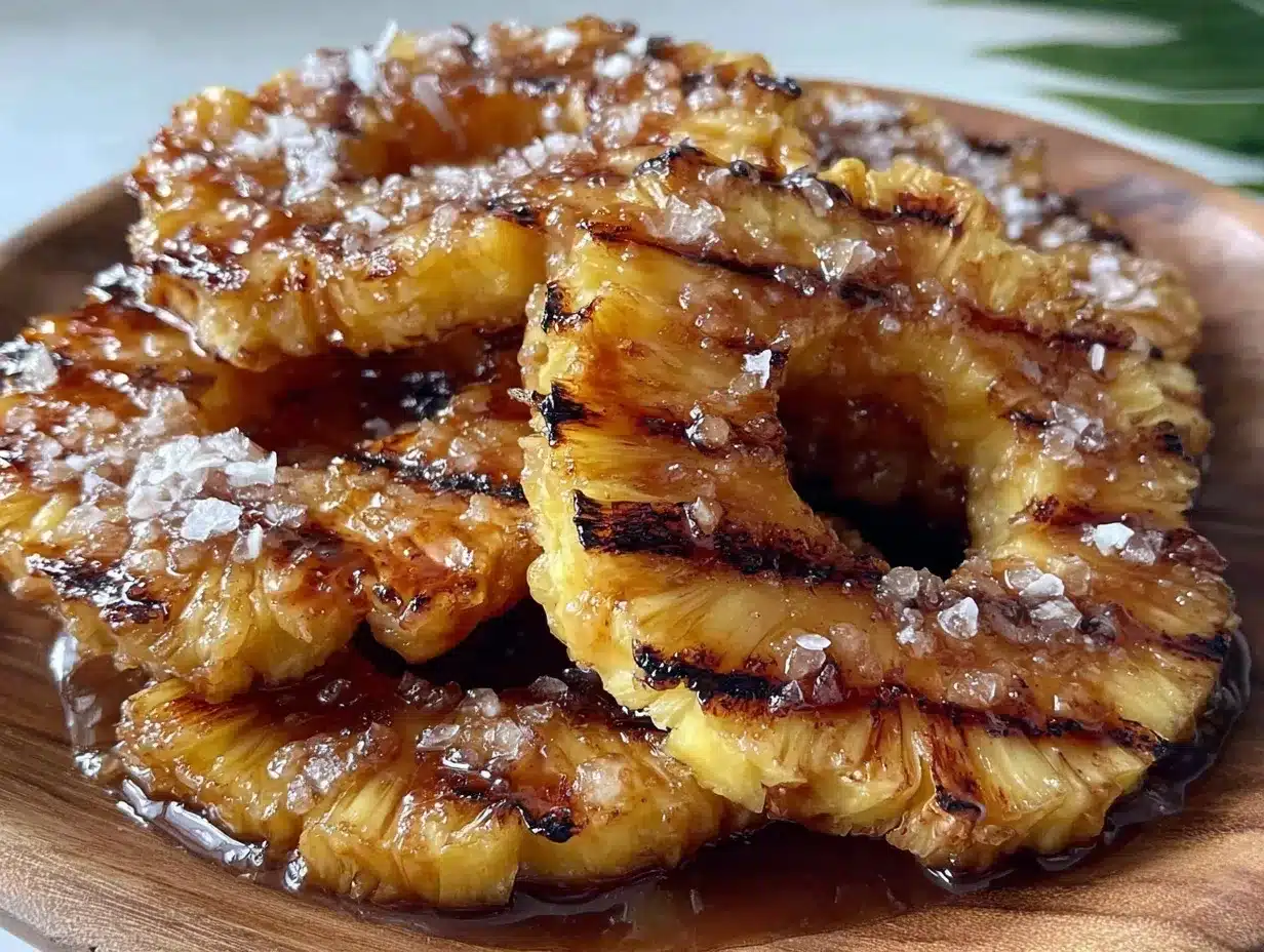 grilled pineapple with brown sugar glaze preparation steps