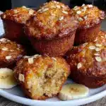 healthy banana oatmeal muffins no sugar added - featured image