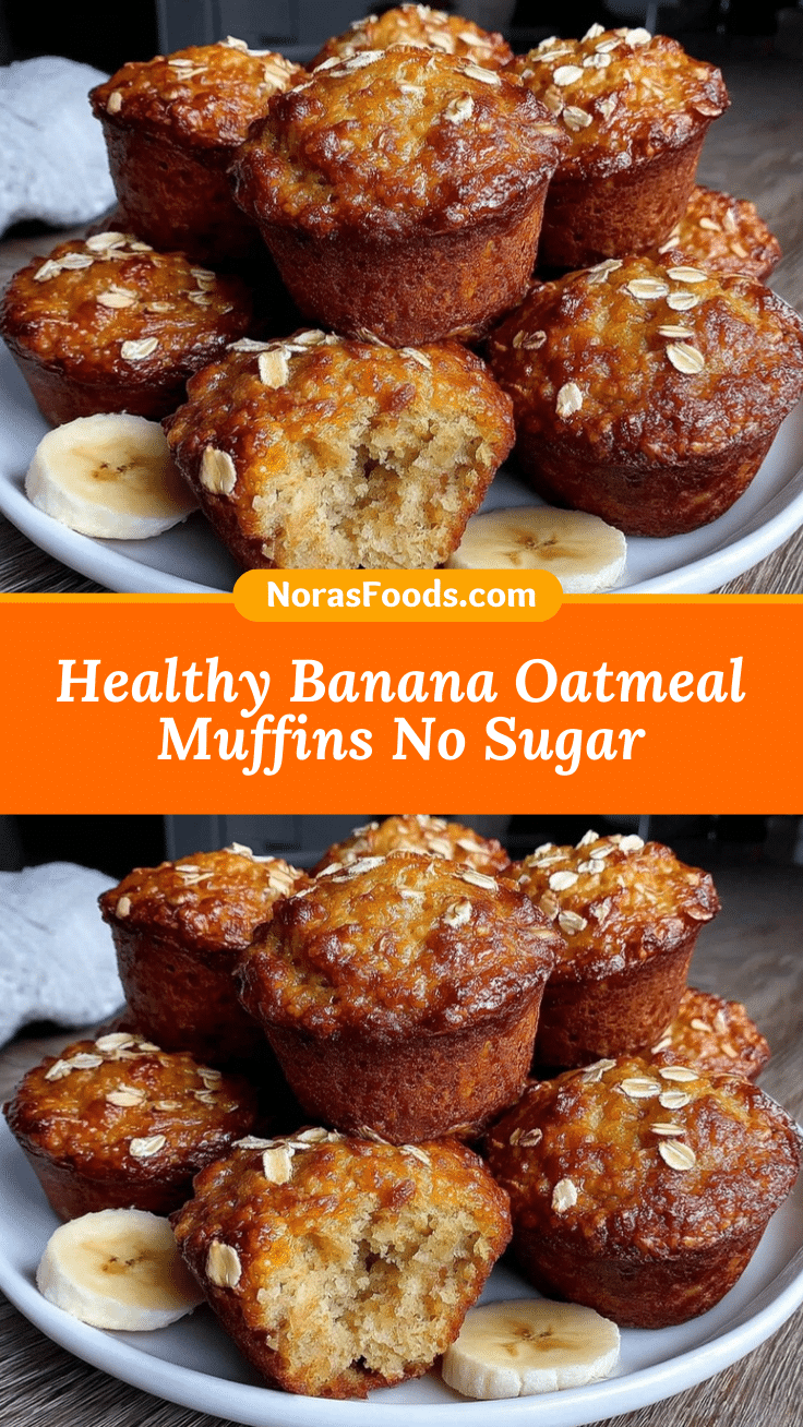 healthy banana oatmeal muffins no sugar added recipe