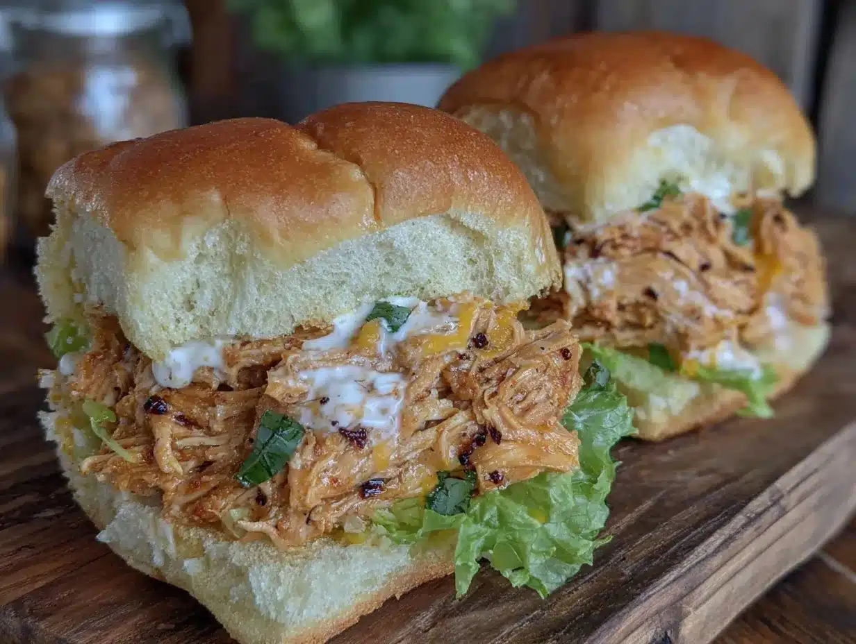 pulled chicken sandwiches preparation steps