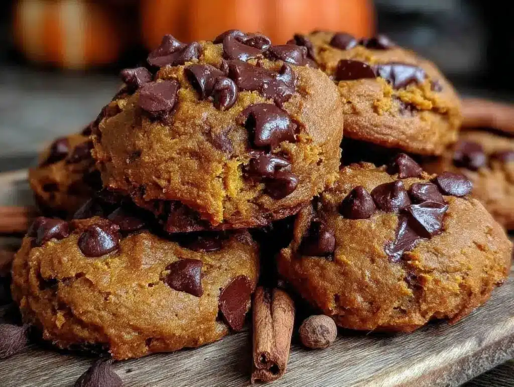 pumpkin chocolate chip cookies - featured image