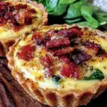 spinach bacon quiche cups - featured image