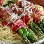 asparagus prosciutto carbonara - featured image