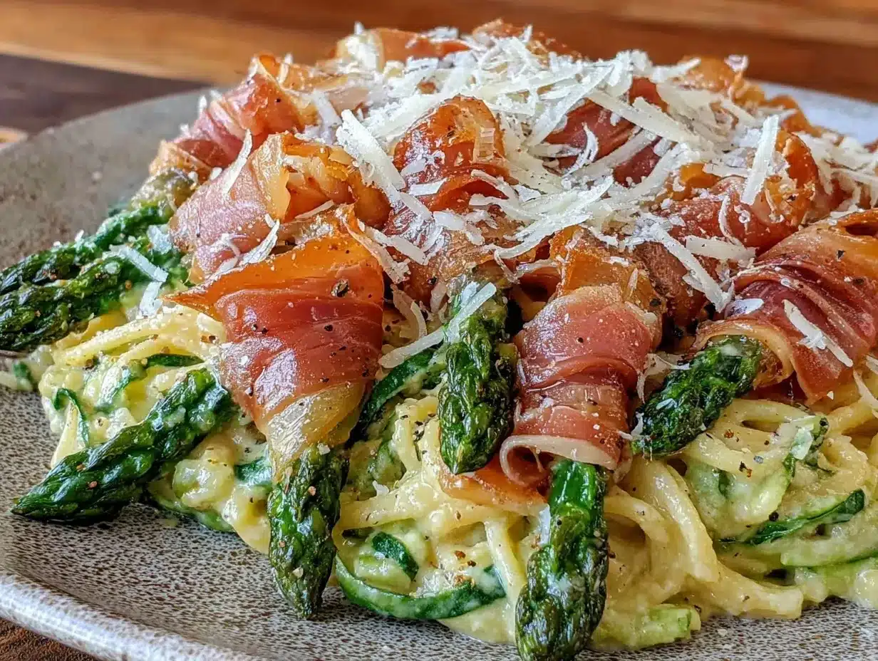 asparagus prosciutto carbonara preparation steps