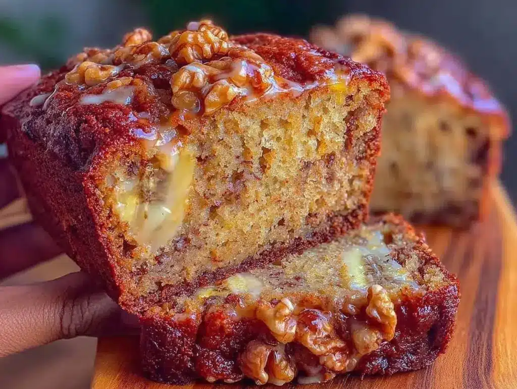 banana bread with brown butter and walnuts - featured image