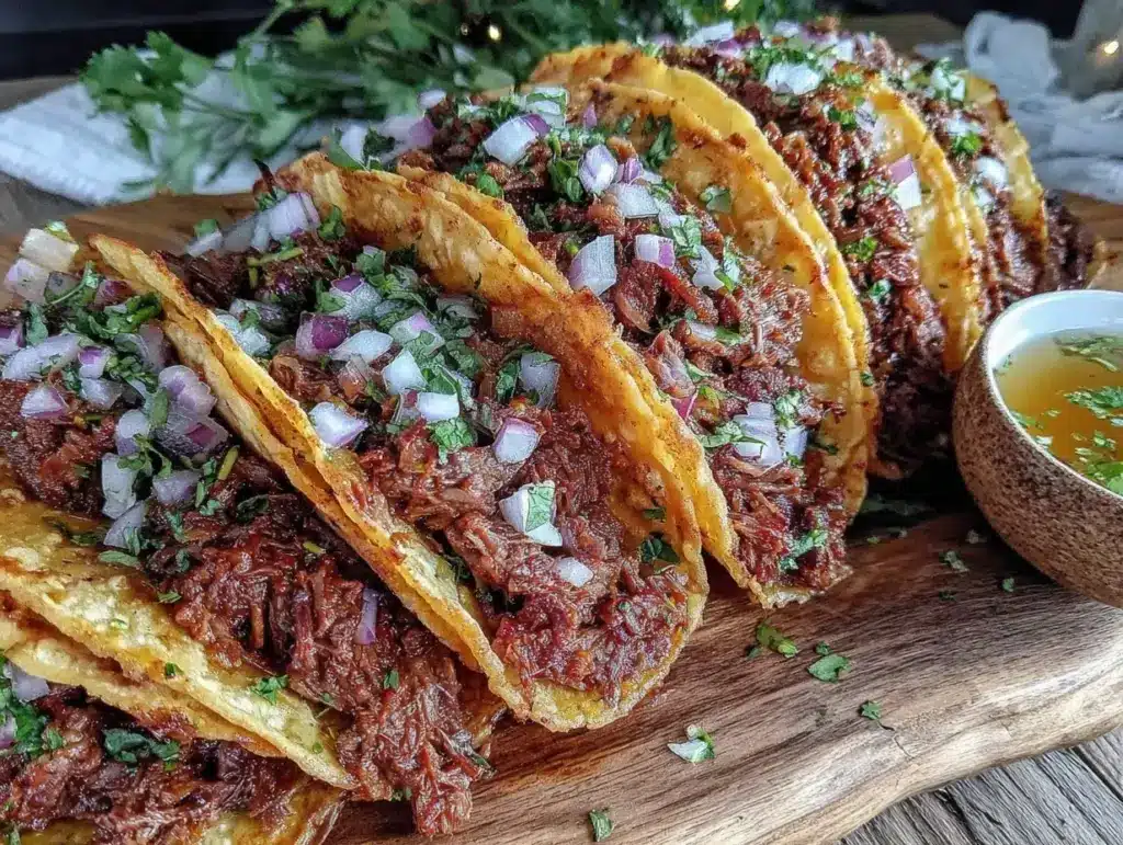 birria ground beef tacos - featured image