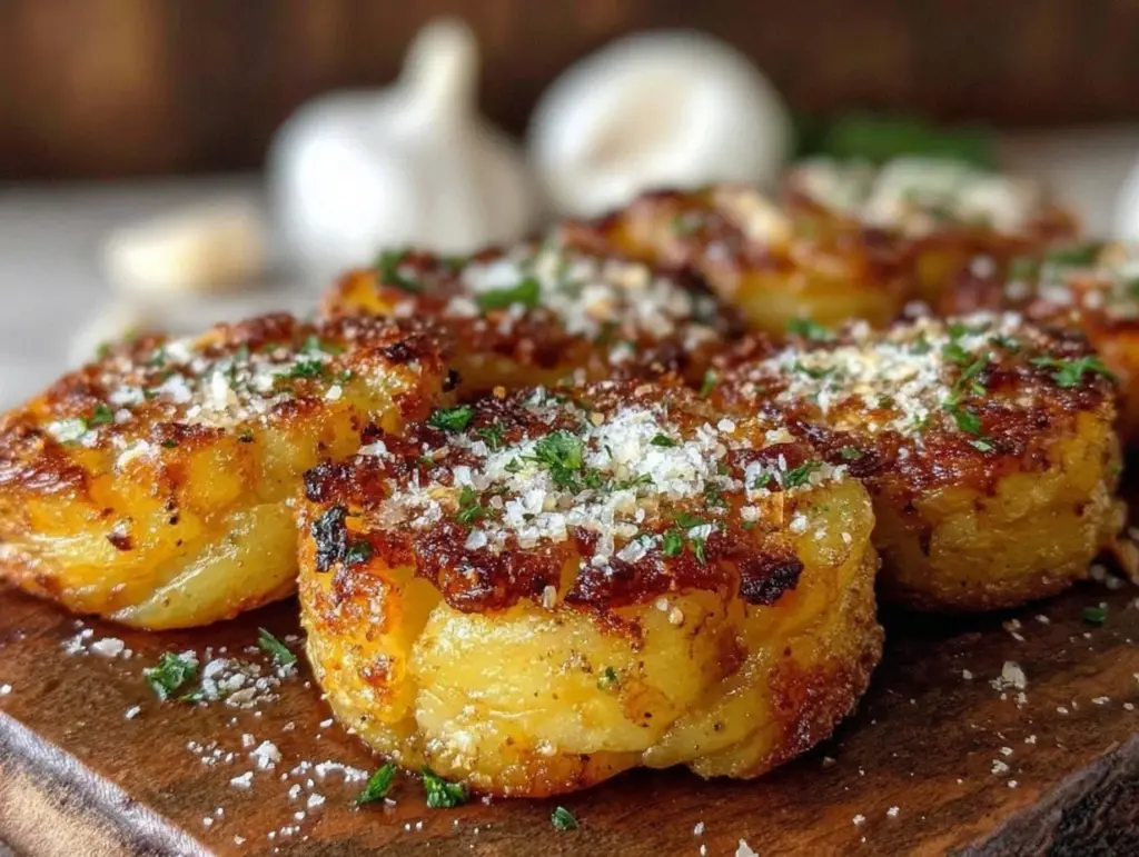 blackstone griddle smash potatoes - featured image
