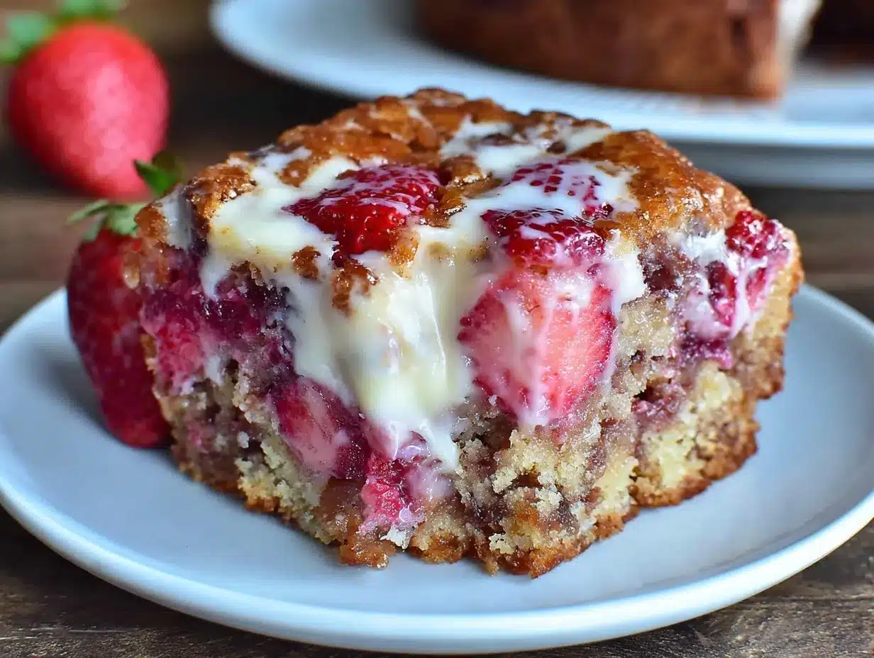 brown butter strawberry earthquake cake preparation steps