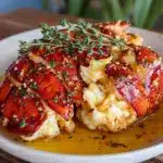 butter poached lobster tail - featured image