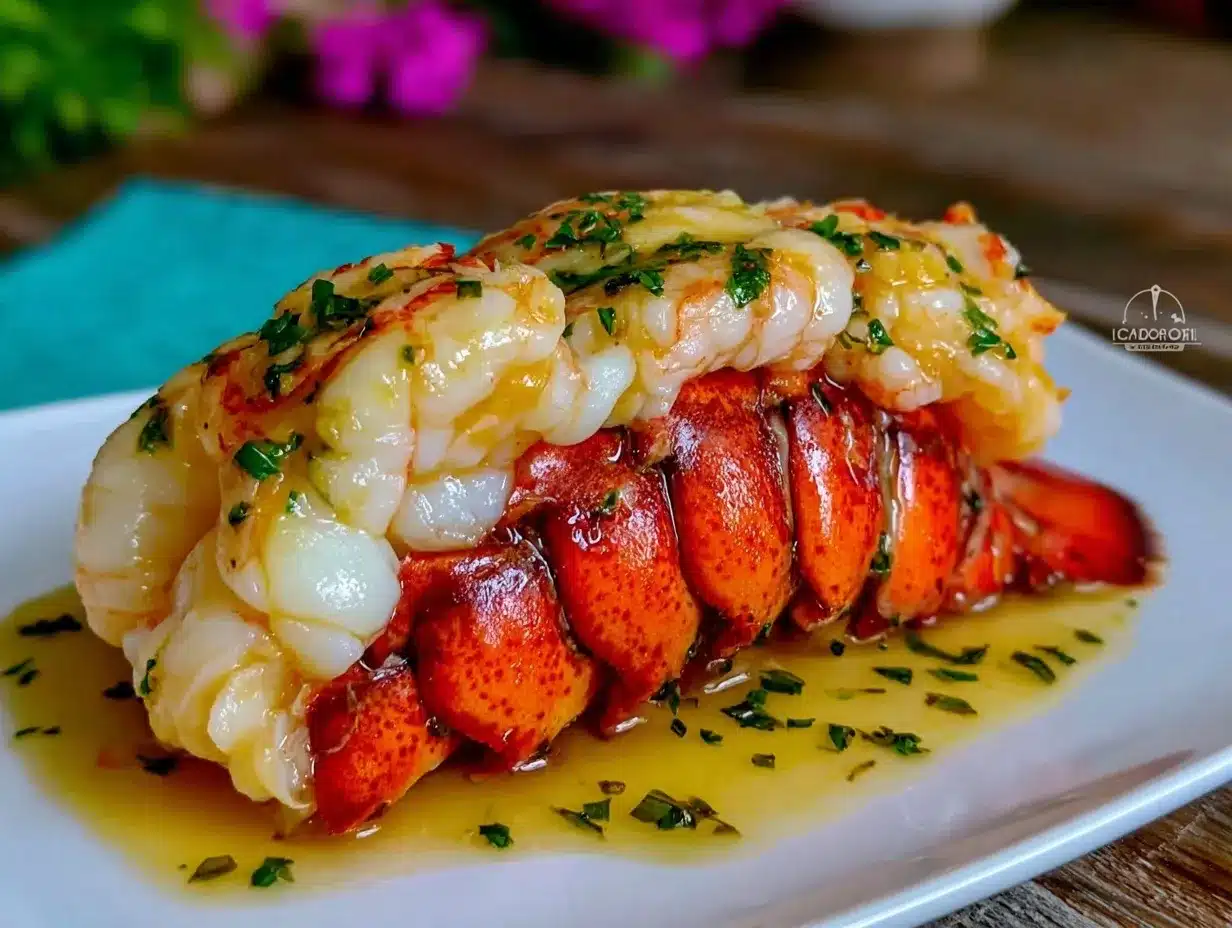 butter poached lobster tail preparation steps