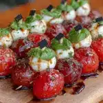 caprese graduation cap skewers - featured image