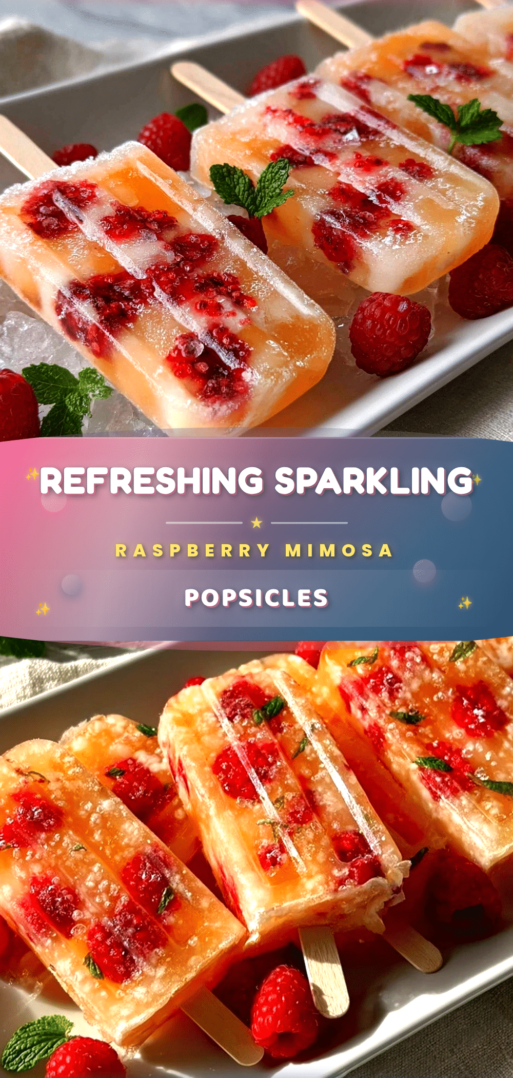 champagne raspberry mimosa popsicles recipe