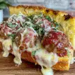 cheesy stuffed meatball sub - featured image