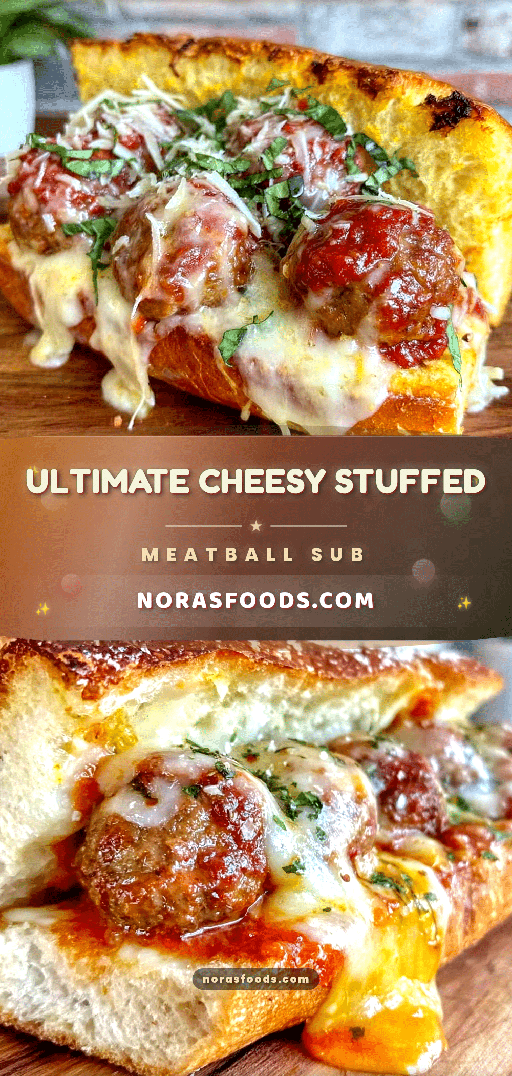 cheesy stuffed meatball sub recipe