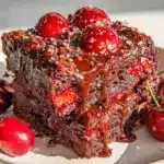 chocolate cherry brownies - featured image