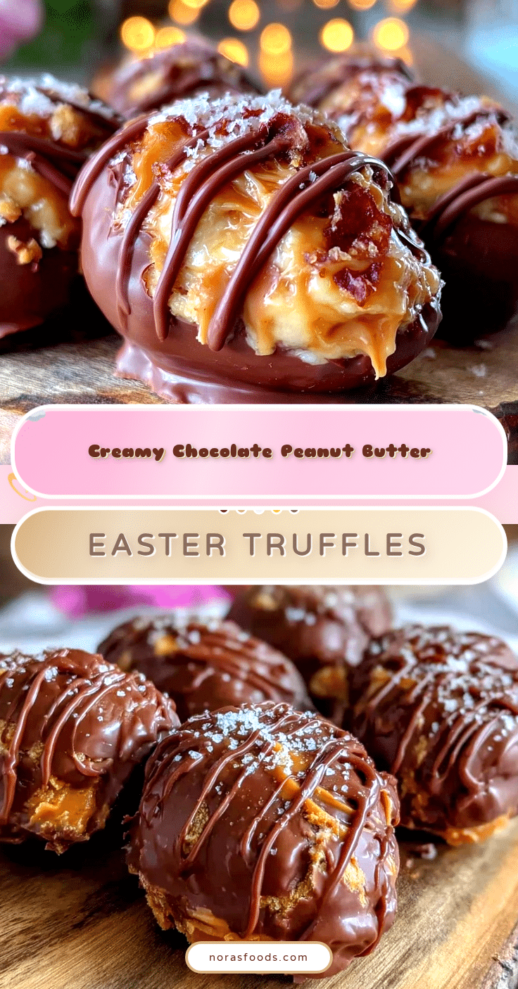 chocolate peanut butter Easter egg truffles recipe