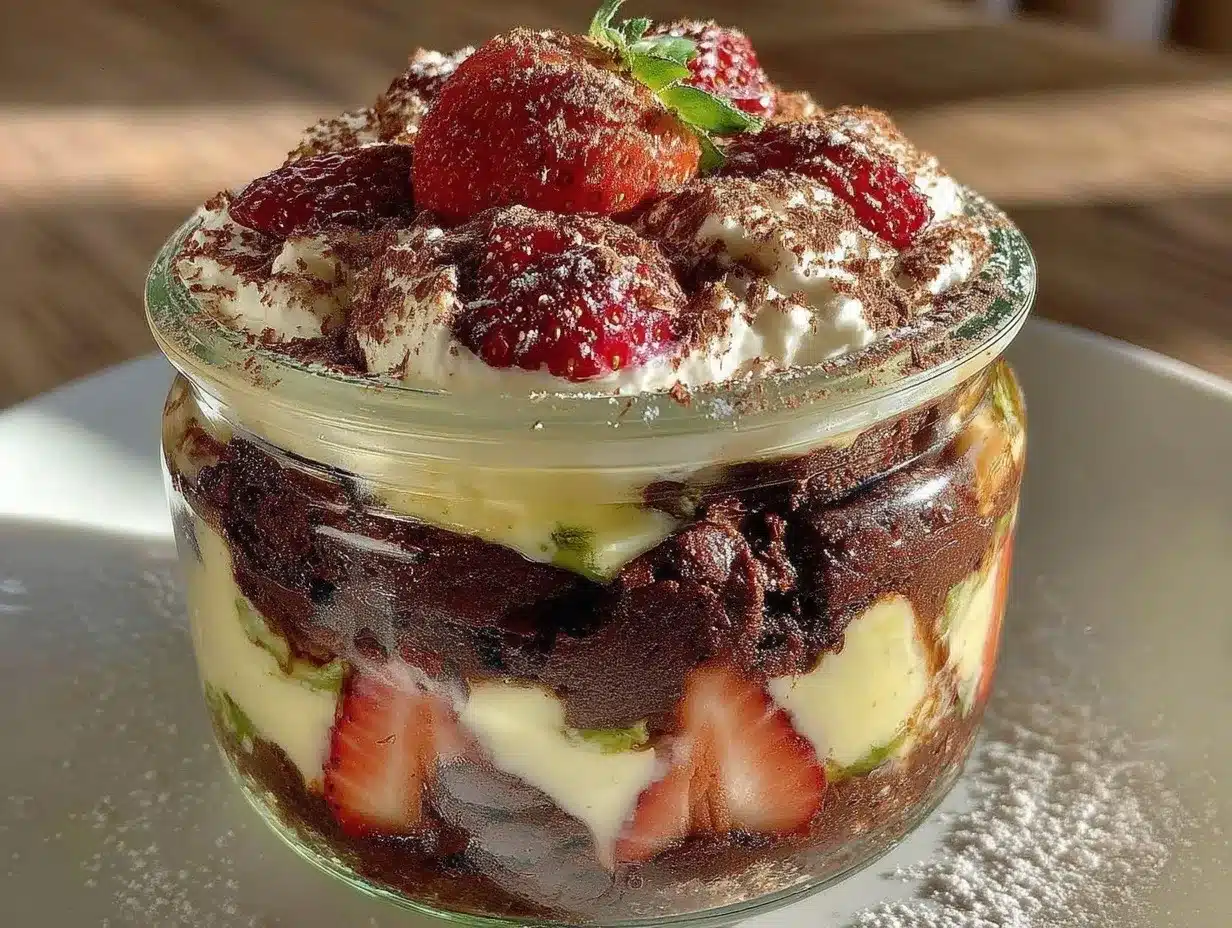 chocolate strawberry trifle preparation steps