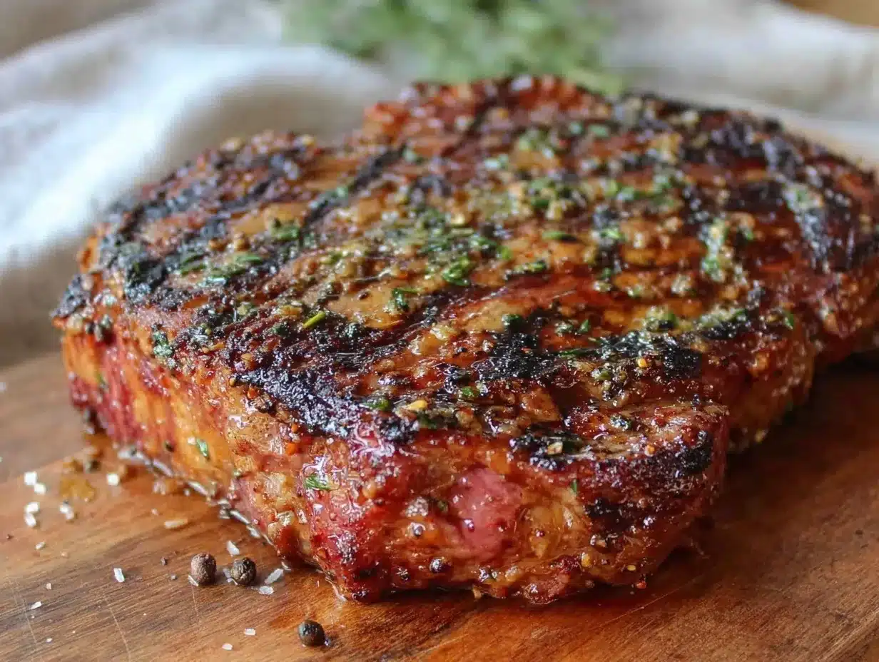 coffee rubbed grilled ribeye steak preparation steps