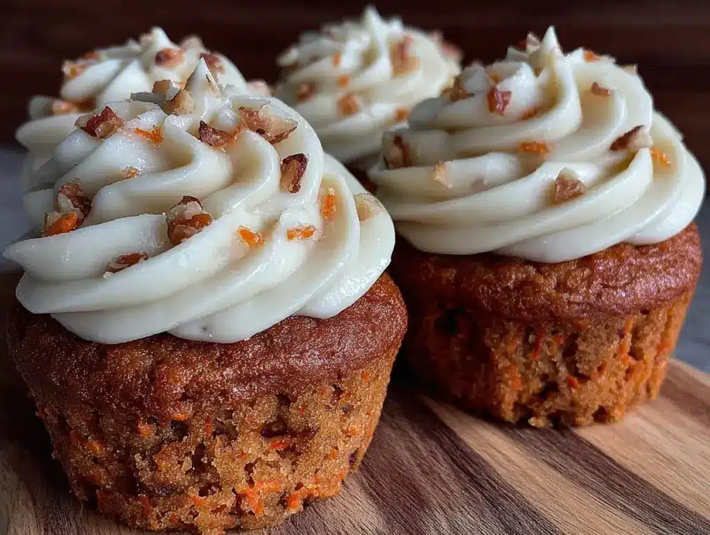 cozy carrot cake cupcakes - featured image