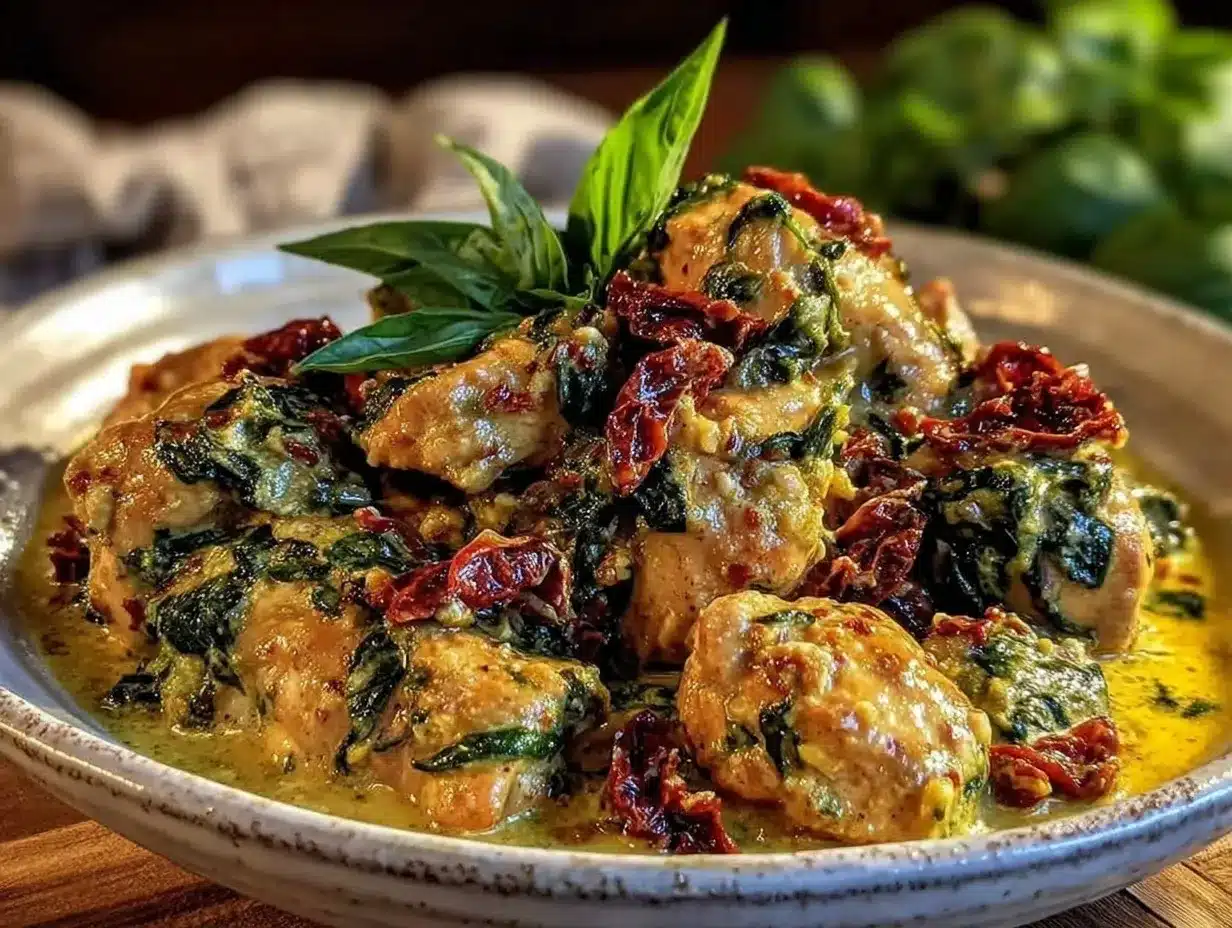 cozy crockpot tuscan chicken preparation steps
